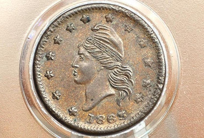 1863 Civil War Token - Army and Navy - AU (About Uncirculated) Condition - High Grade - Civil War Tokens 1863