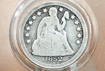 1852 Seated Liberty Dime - (VG) Very Good - 1852 Silver Dime / 1852 Liberty Seated Dime 1852