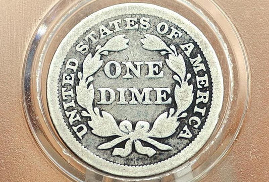 1852 Seated Liberty Dime - (VG) Very Good - 1852 Silver Dime / 1852 Liberty Seated Dime 1852