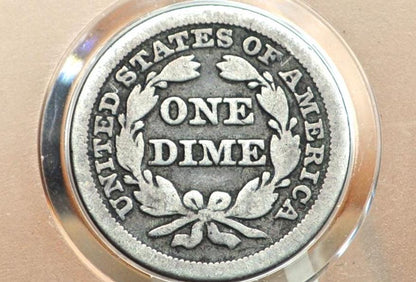 1850 Seated Liberty Dime - (VG) Very Good - 1850 Silver Dime / 1850 Liberty Seated Dime 1850