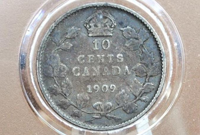 1909 Canadian Ten Cent - Choose by Coin / Grade - Victorian Leaves (Small / Narrow) 10 Cent Canada 1909 10 Cent Silver - 1909 Dime Canada