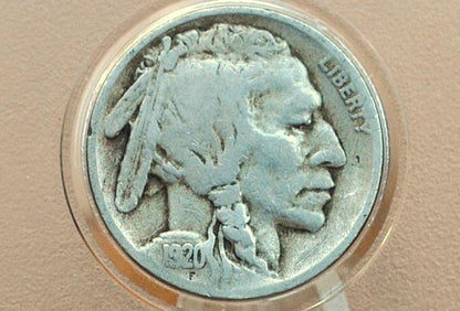 1920-S Buffalo Nickel - VG+ Grade / Condition, Clear Date - San Francisco Mint - 1920 S Buffalo Nickel - Better Date & Mint -Vintage US Coin