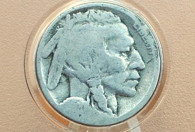 1920-S Buffalo Nickel - VG+ Grade / Condition, Clear Date - San Francisco Mint - 1920 S Buffalo Nickel - Better Date & Mint -Vintage US Coin