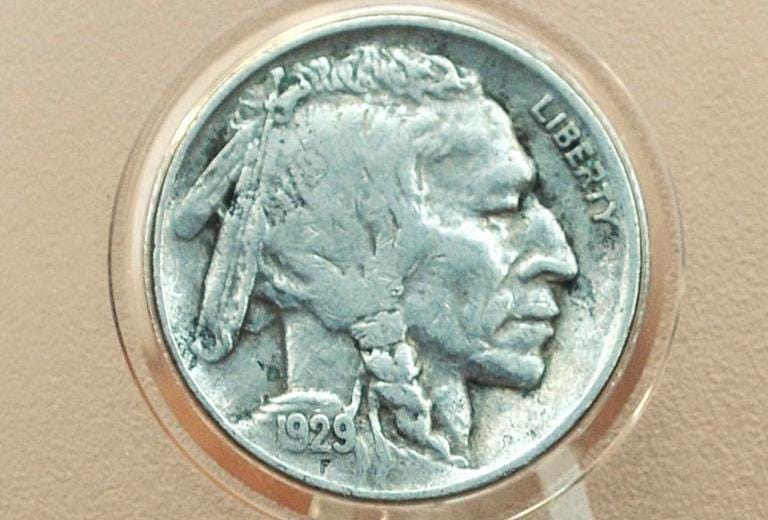 1929-S Buffalo Nickel - Choose by Grade / Condition - Clear Date - San Francisco Mint - 1929 S Nickel - Vintage US Coin
