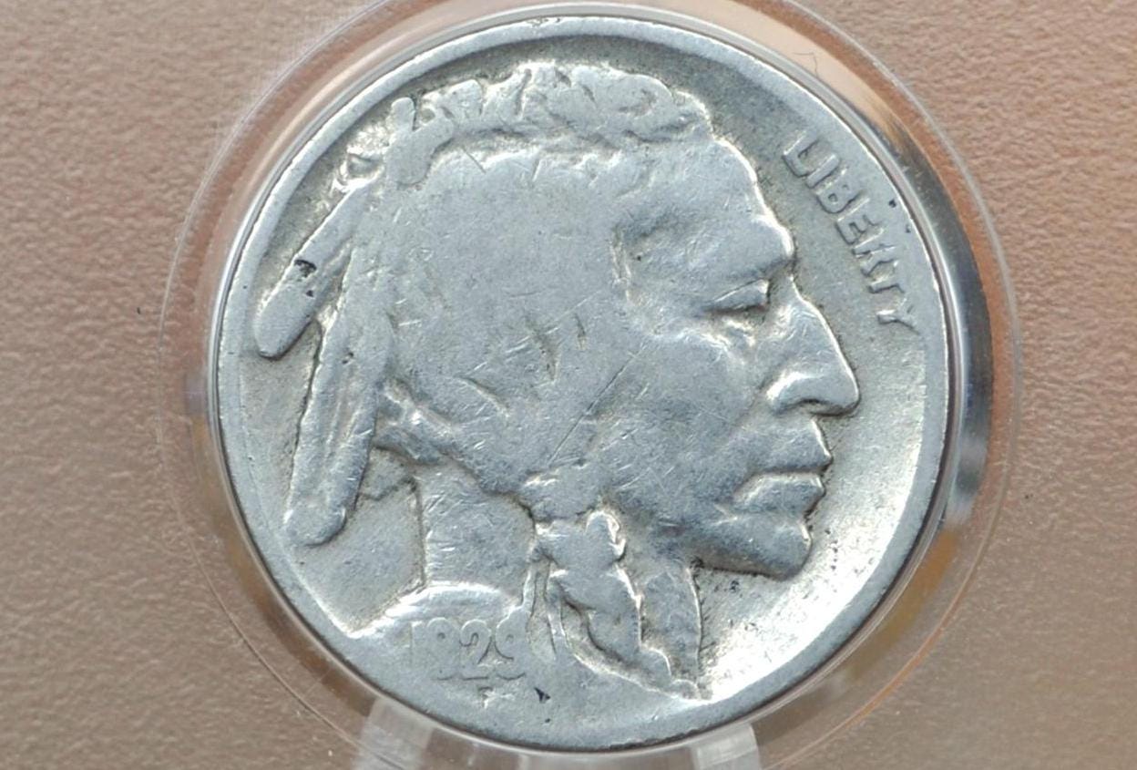 1929-S Buffalo Nickel - Choose by Grade / Condition - Clear Date - San Francisco Mint - 1929 S Nickel - Vintage US Coin