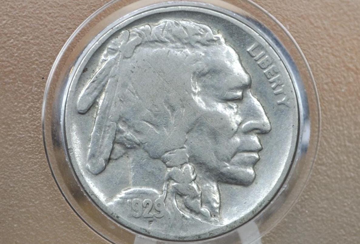1929-S Buffalo Nickel - Choose by Grade / Condition - Clear Date - San Francisco Mint - 1929 S Nickel - Vintage US Coin
