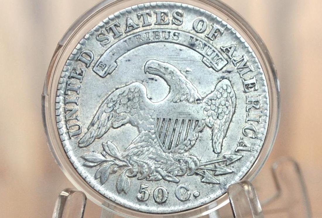 1830 Capped Bust Half Dollar - AU; Great Coin, 1830 Half Dollar US Half Dollar 1830, Rare Early Half, Early American Coin