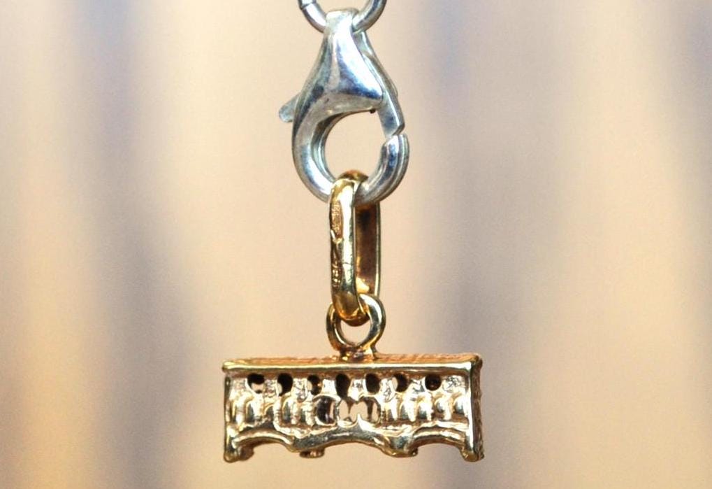 Vintage 18K Gold Rialto Bridge Italy Charm! - Gold Charm / Gold Rialto Bridge Charm, Yellow Gold Charm