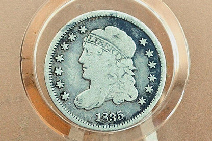 1835 Capped Bust Half Dime - VG++, Great Detail - Silver US Half Dime - 1835 Half Dime - Early American Coin