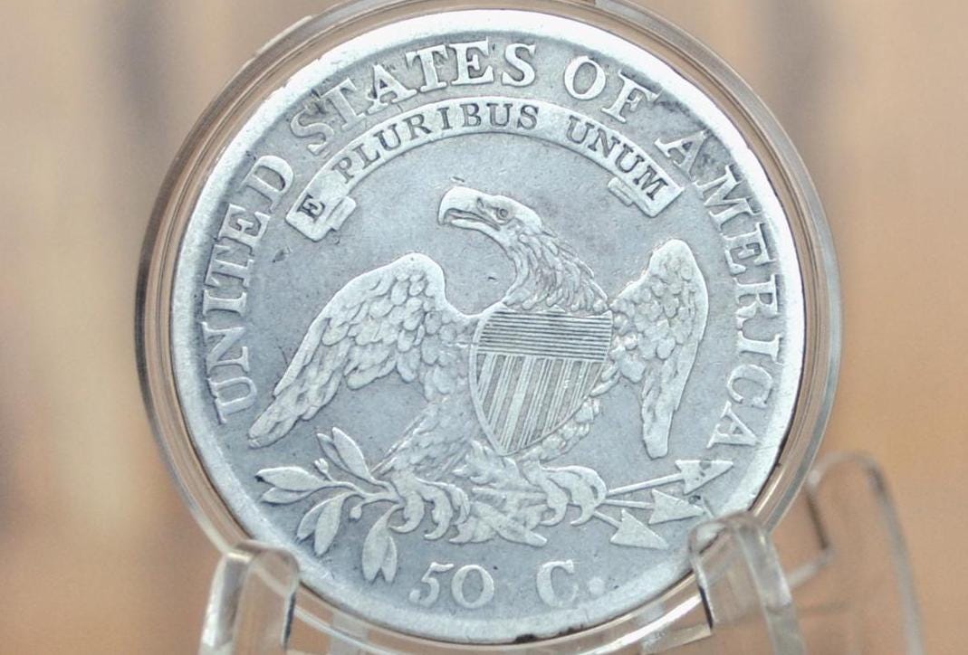 1812 Capped Bust Half Dollar - VF (Very Fine) - 1812 Half Dollar US Half Dollar 1812 Silver Half Dollar - Early American Coins