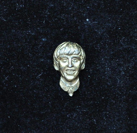 Vintage 1964 The Beatles George Harrison Tac Tie Lapel Pin - Beatles Pewter Tie Pin - Official Beatles George Harrison NEMS Pin