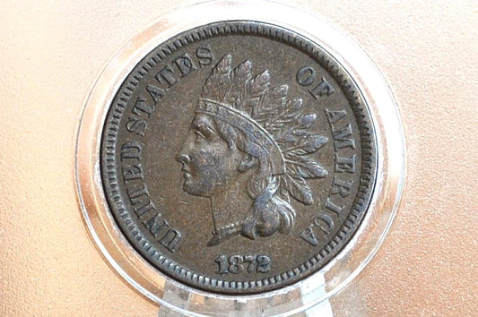 1872 Indian Head Penny -XF - Great Color, Free of Issues - Semi-Key Date, Perfect for collections