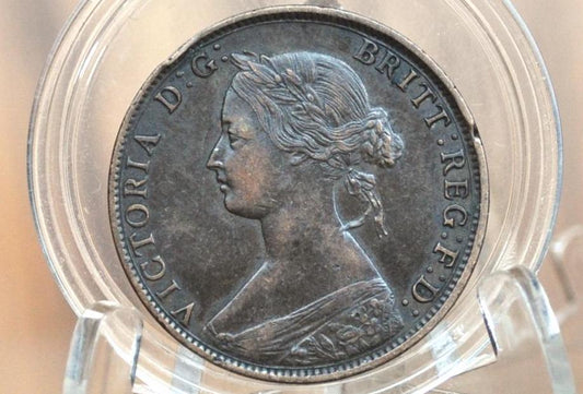 1861 Nova Scotia One Cent - VF Grade / Condition (Very Fine) - Small Rosebud - Nova Scotia 1 Penny 1861 Cent - Only 4 Years of Issue