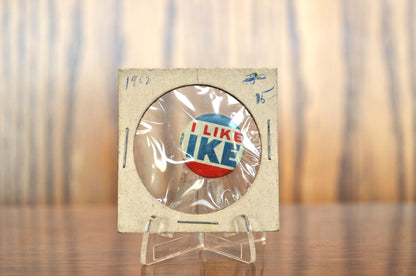 1952 Dwight D. Eisenhower "I like Ike" Presidential Campaign Pin - I Like Ike Election Pin - Election of 1952 Eisenhower Campaign Button