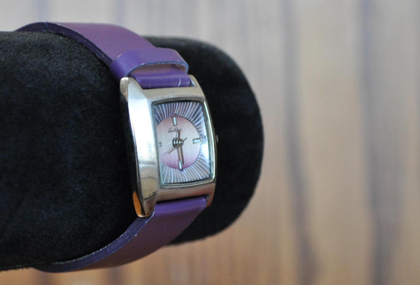 Antique Purple Levi Strauss Ladies Watch - Vintage Purple Ladies Levi Strauss Watch - Working