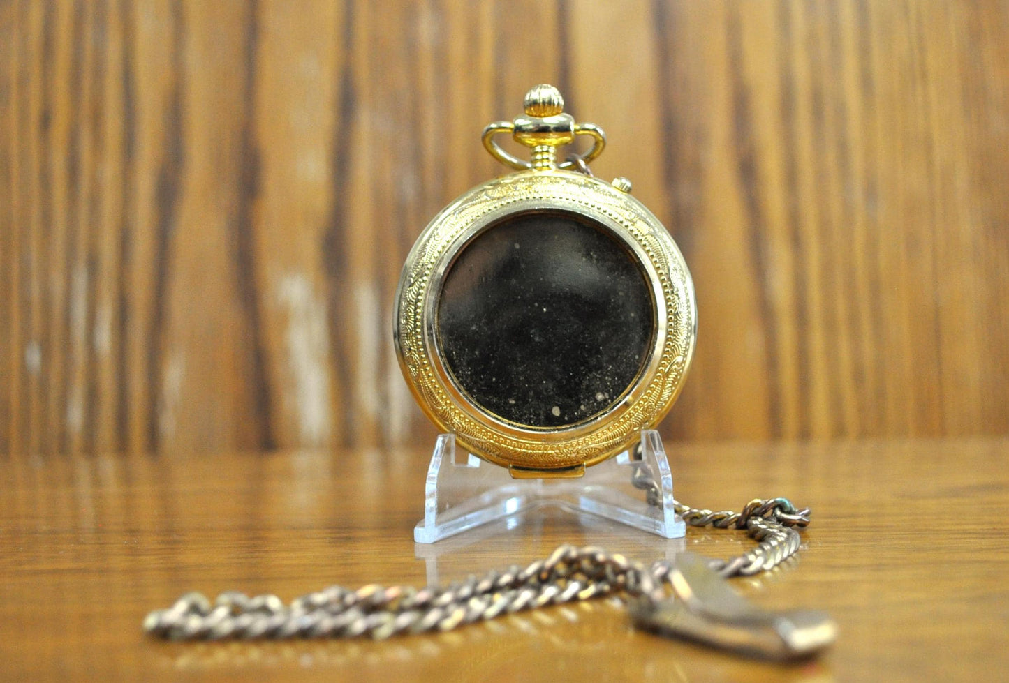 Vintage American Historic Society Gold Tone Pocket Watch Pendant - Not Working! - Antique American Historic Society Gold Tone Watch