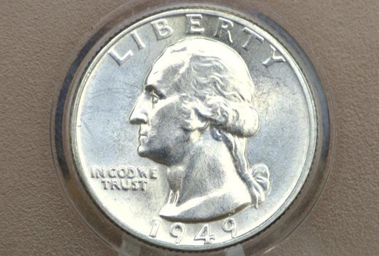 1949 D Washington Silver Quarter - Better Date - F-Xf Grades; Choose By Grade - Denver Mint - 1949 D Quarter - 1949 Washington Quarter