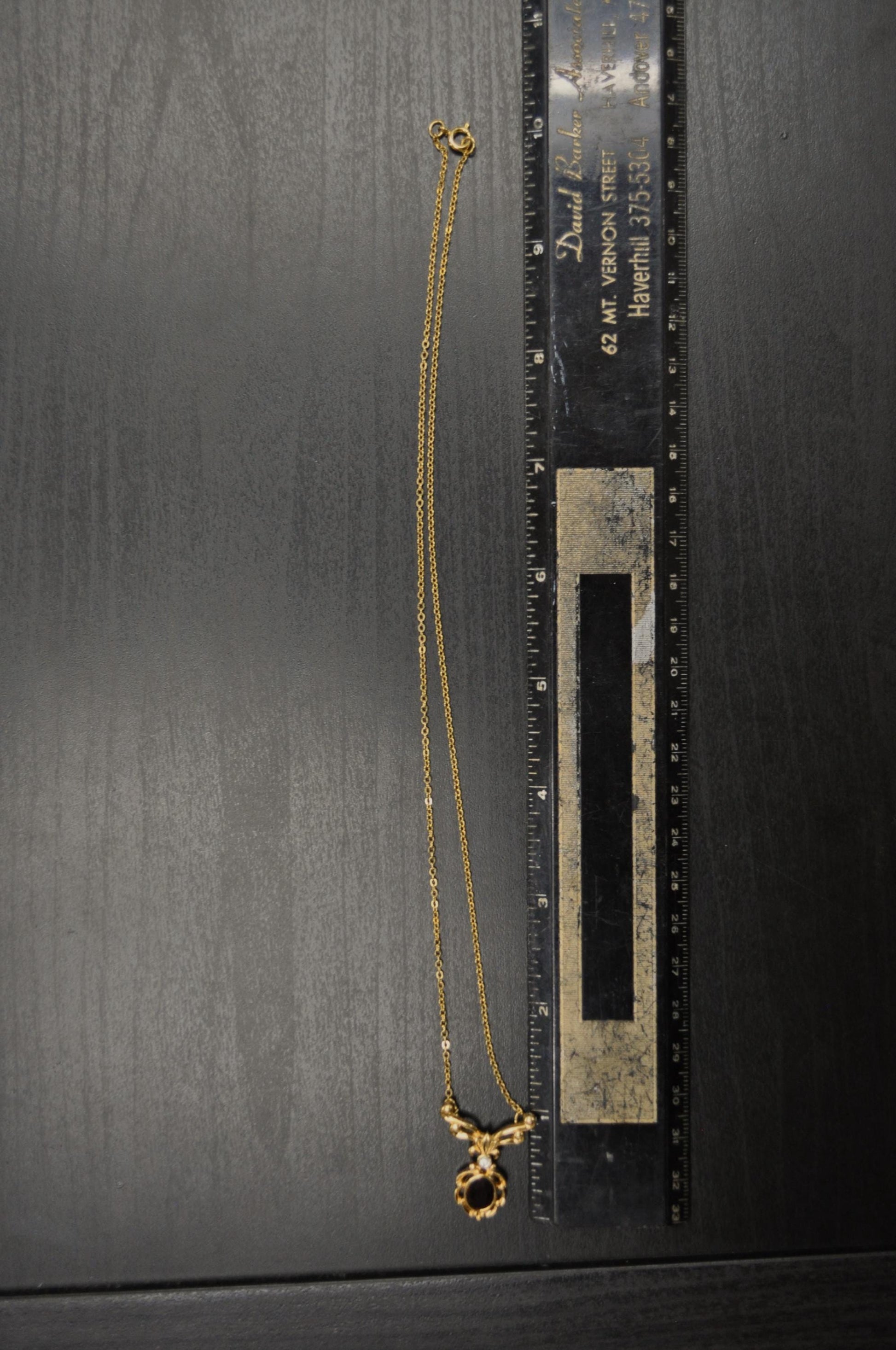 Vintage Avon Gold-Toned Garnet Juliette Necklace - 1989 Avon Signed Necklace - Vintage Avon Gold Red Garnet Elegant Necklace