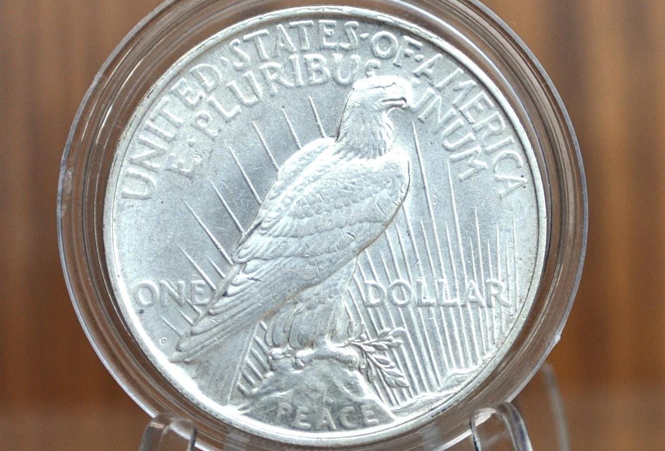 1922-D Peace Silver Dollar - Choose By Grade, Xf-Au - Denver Mint - 1922 D Silver Dollar Peace Dollar 1922D