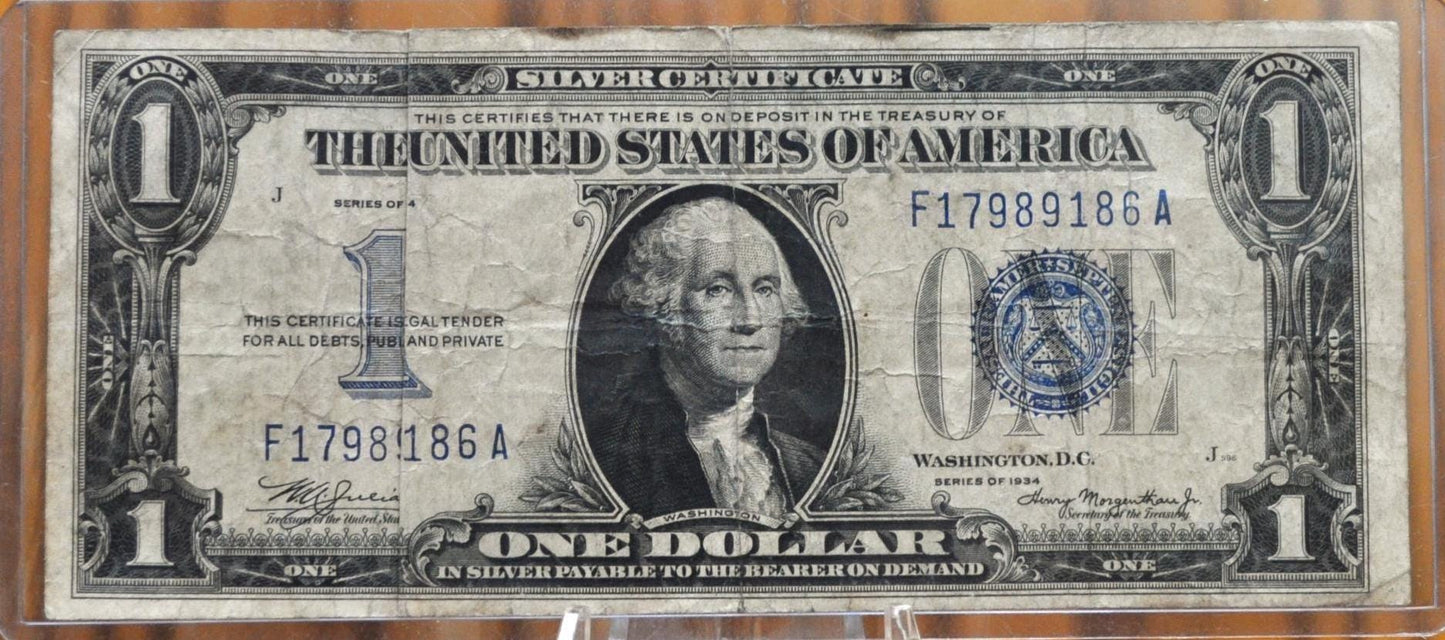 1934 1 Dollar Silver Certificate - XF - Fr#1606 - Funny Back Note - 1934 One Dollar Silver Cert.