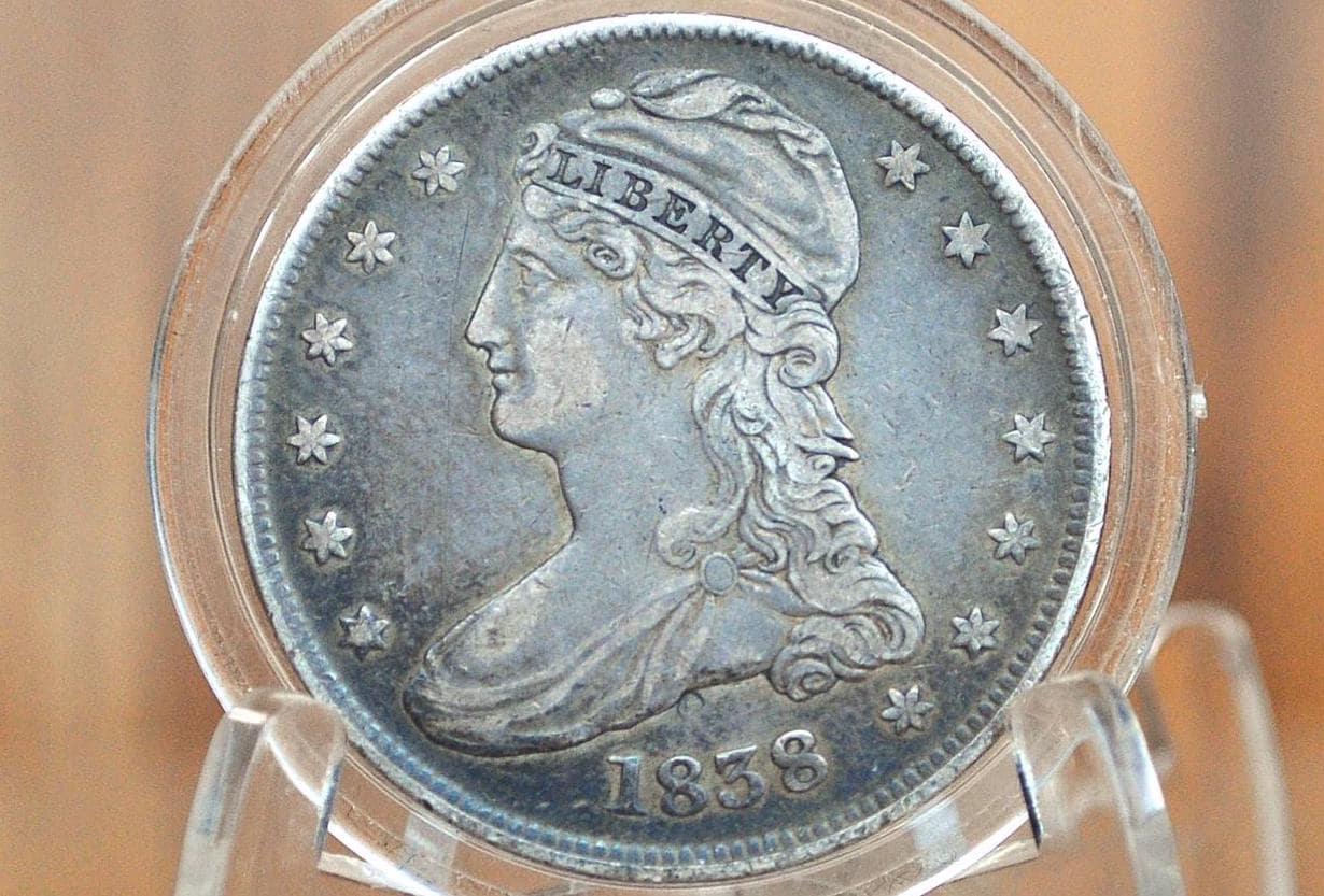 1838 Capped Bust Half Dollar - XF+ Detail, Minor Dent on Reverse