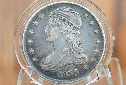 1838 Capped Bust Half Dollar - XF+ Detail, Minor Dent on Reverse; Great Coin - 1838 Half Dollar US Half Dollar 1838 Early American Coin