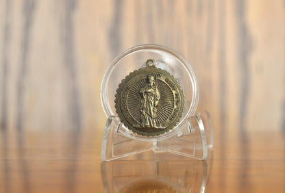 Rare Saint Anne and Saint Joachim Religious Charm - Catholic Miraculous Pendant - Religious Medal