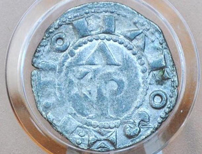 1222-1249 French Languedoc Albi Raymond VII and Bishop Durand French Denier - Medieval French Coins - Great Condition -