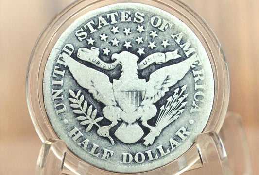 1905 Barber Silver Half Dollar, Great Date - VG (Very Good) Grade/Condition, San Francisco Mint 1905 Half Dollar 1905 Barber 50 Cent Coin