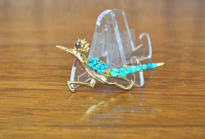 Beautiful Roadrunner Brooch Pin! - Vintage Roadrunner Brooch - Lovely Piece, Roadrunner Jewelry