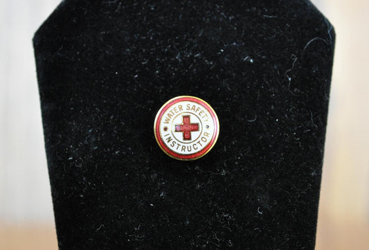 Amazing Red Cross Water Safety Instructor Pin - Collectible American Red Cross Pin Water Safety Instructor - American Red Cross Antique