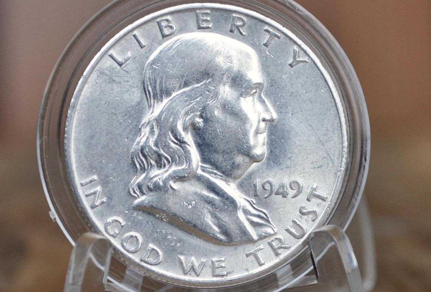 1949-S Franklin Half Dollar - F-AU (Fine to About Unc.) Choose by Grade - 1949S Ben Franklin Silver Half Dollar 1949 S - San Francisco Mint