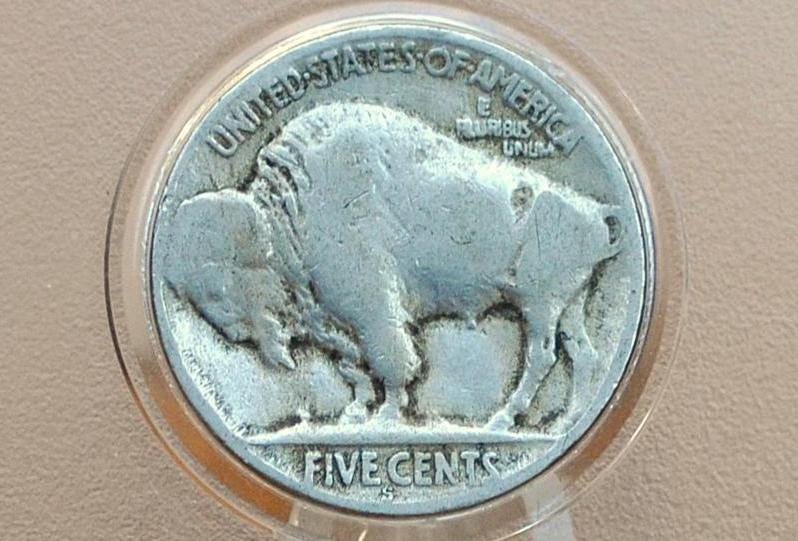 1920-S Buffalo Nickel - VG+ Grade / Condition, Clear Date - San Francisco Mint - 1920 S Buffalo Nickel - Better Date & Mint -Vintage US Coin