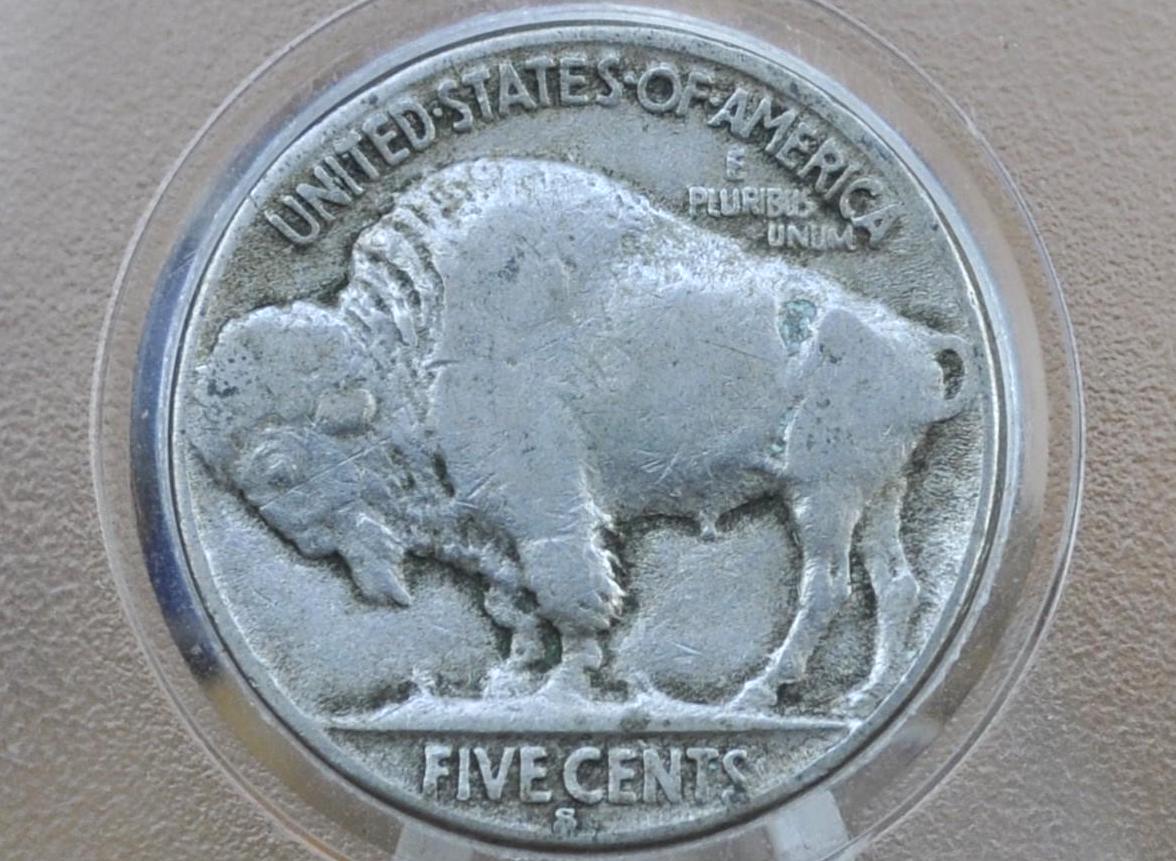 1929-S Buffalo Nickel - Choose by Grade / Condition - Clear Date - San Francisco Mint - 1929 S Nickel - Vintage US Coin