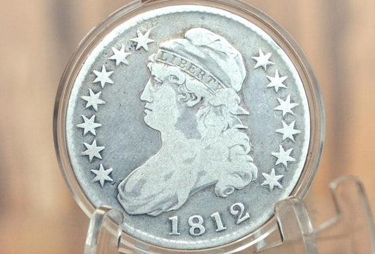 1812 Capped Bust Half Dollar - VF (Very Fine) - 1812 Half Dollar US Half Dollar 1812 Silver Half Dollar - Early American Coins