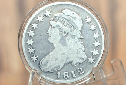 1812 Capped Bust Half Dollar - VF (Very Fine) - 1812 Half Dollar US Half Dollar 1812 Silver Half Dollar - Early American Coins