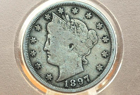 1897 Liberty Head Nickel - 1897 V Nickel - Philadelphia Mint