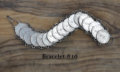 Vintage Coin Bracelets! Bracelet Coin Charms, Travel Charm Bracelet, Choose by Bracelet! Coin Charm Bracelet, Heritage Charms