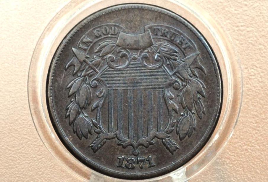 1871 Two Cent US Coin - Choose by Grade / Condition - Civil War Era - 1871 2 Cent Piece 1871 US Two Cent Coin