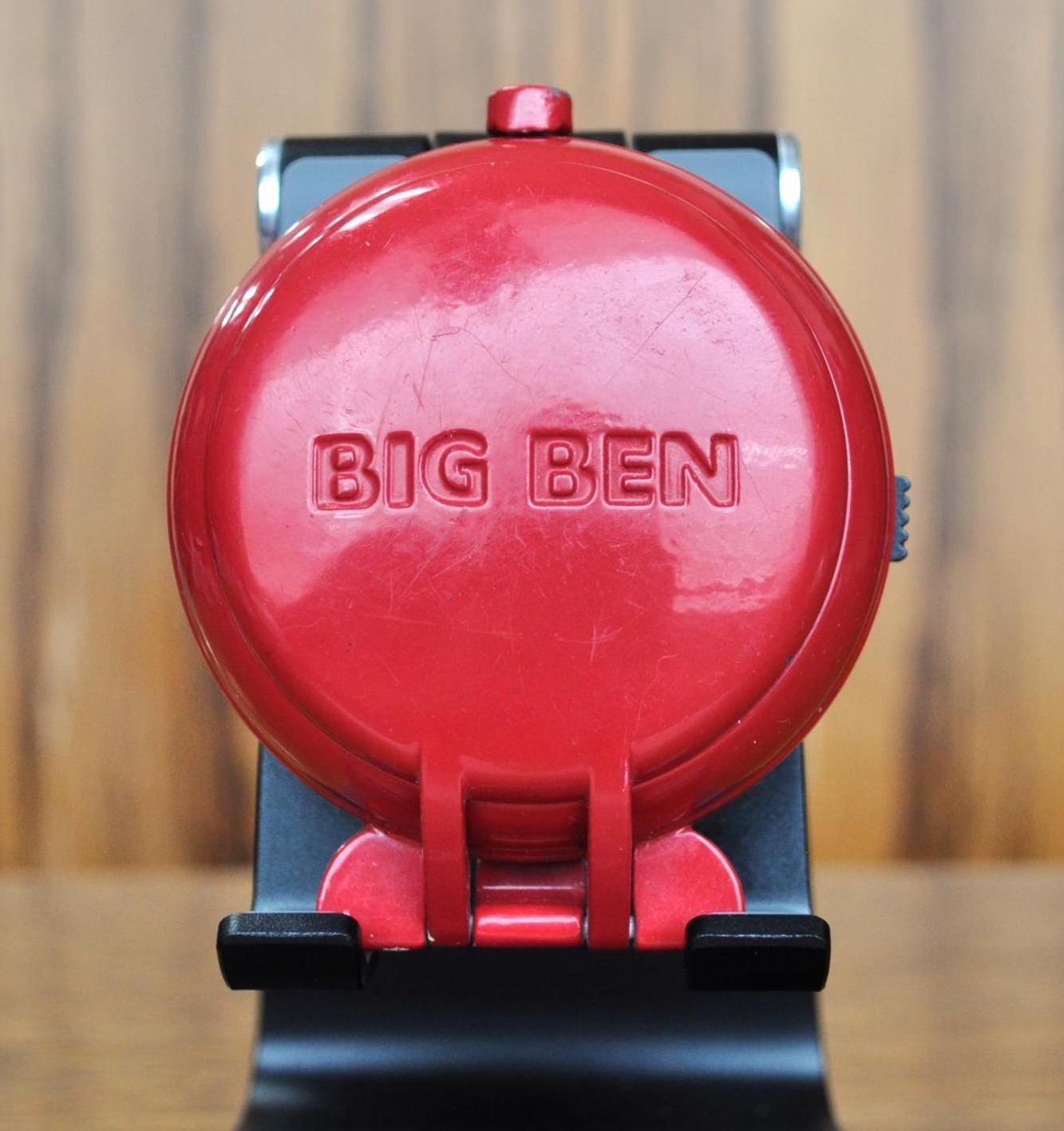Vintage Big Ben Westclox Red Compact Travel Alarm Clock - Working