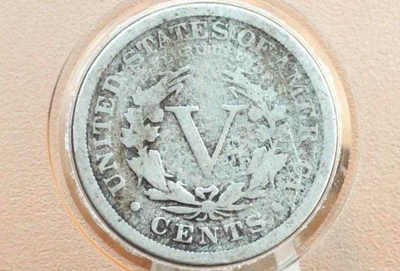 1884 Liberty Head Nickel - Cull Grade - Semi-Key Date - 1884 V Nickel - Philadelphia Mint - 1884 Nickel - V Nickel Key Date