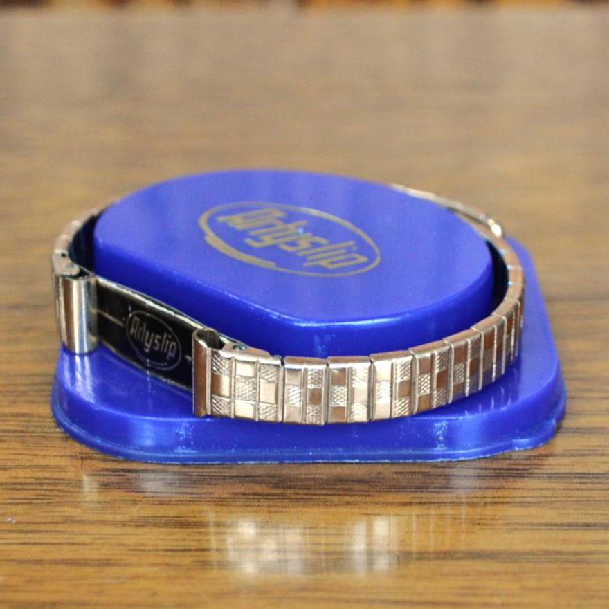 Vintage Artyslip 8mm Gold-Toned Ladies Cocktail Watch Band Cuff - New Old Stock, In Box - West Germany - Awesome Boxed Artyslip Watch Band