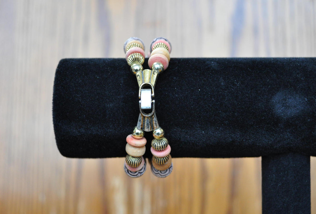 Vintage 1980s Boho Multicolor Beaded Women