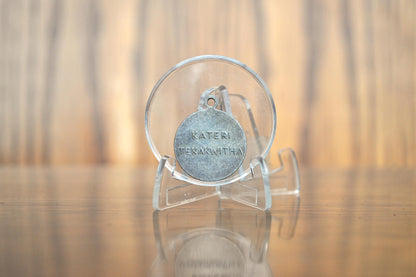 Vintage Saint Ketari Tekakwitha Lily of The Mohawks Circular Charm - Lily of The Mohawks Charm - Saint Ketari Tekakwitha Charm Pendant