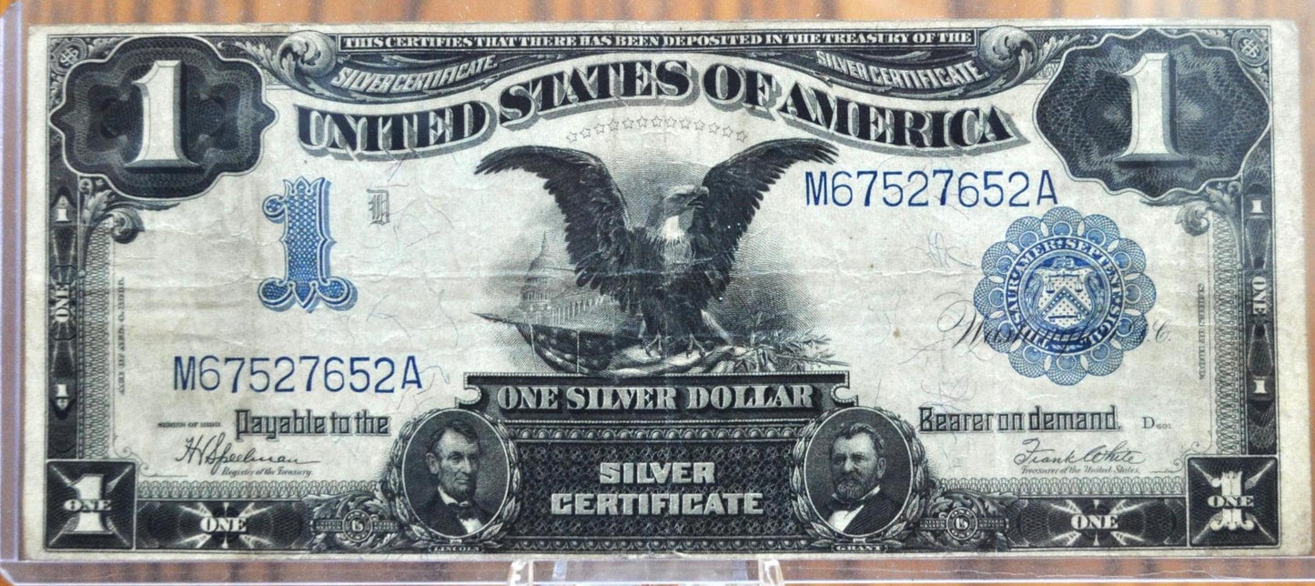 1899 1 Dollar Silver Cert. Black Eagle Fr#236 - VF (Very Fine) Grade - Rare Note 1899 Large Note 1 Dollar Bill 1899 Silver Cert Fr236