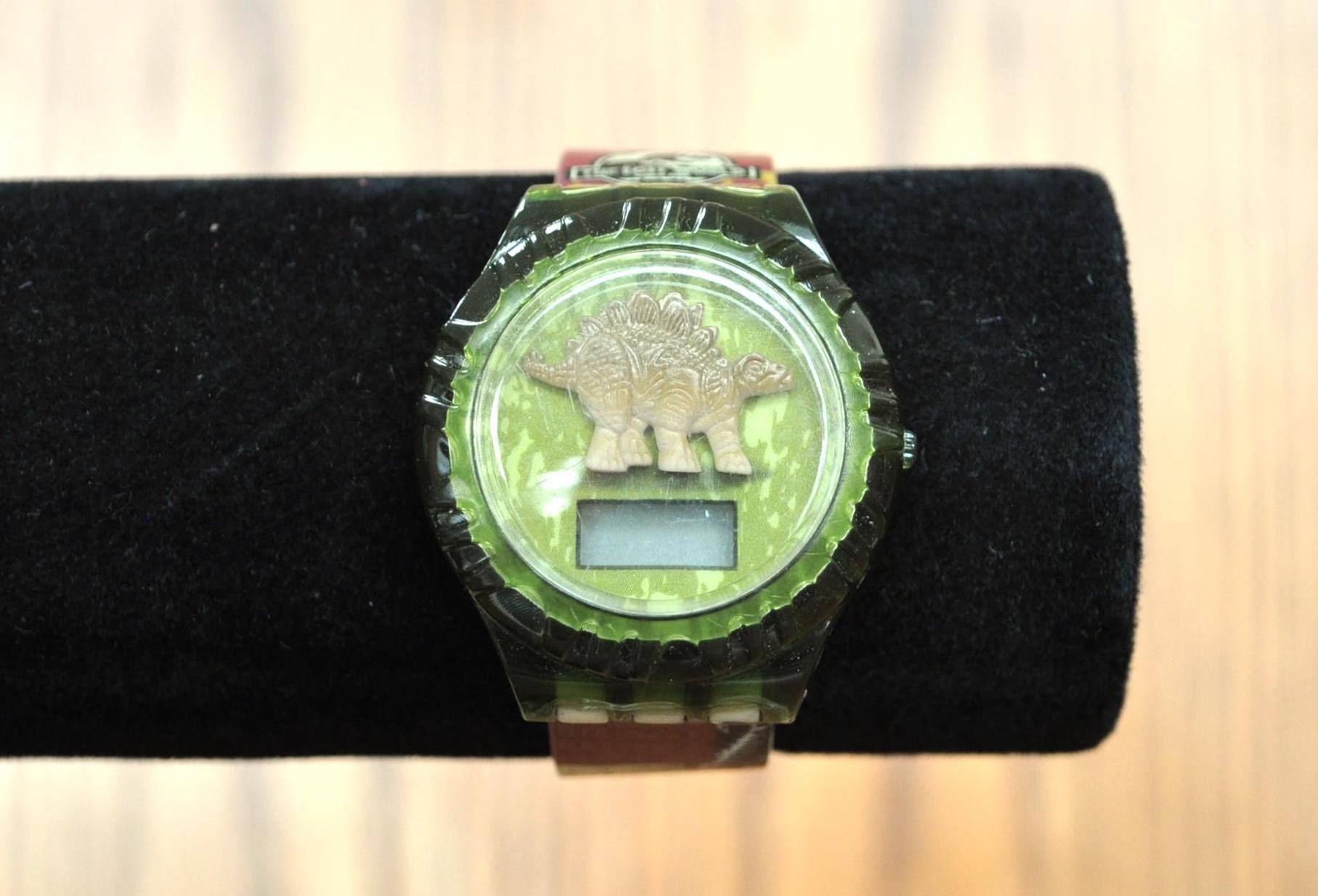 Antique Burger King 1997 Jurassic Park the Lost World Stegosaurus Watch - Jurassic Park Series Watch - Not Working