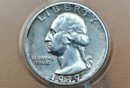 1939 D Washington Silver Quarter - G-VF (Good to Very Fine) Grade; Choose by Grade - Denver Mint - 1939D Quarter 1939 D