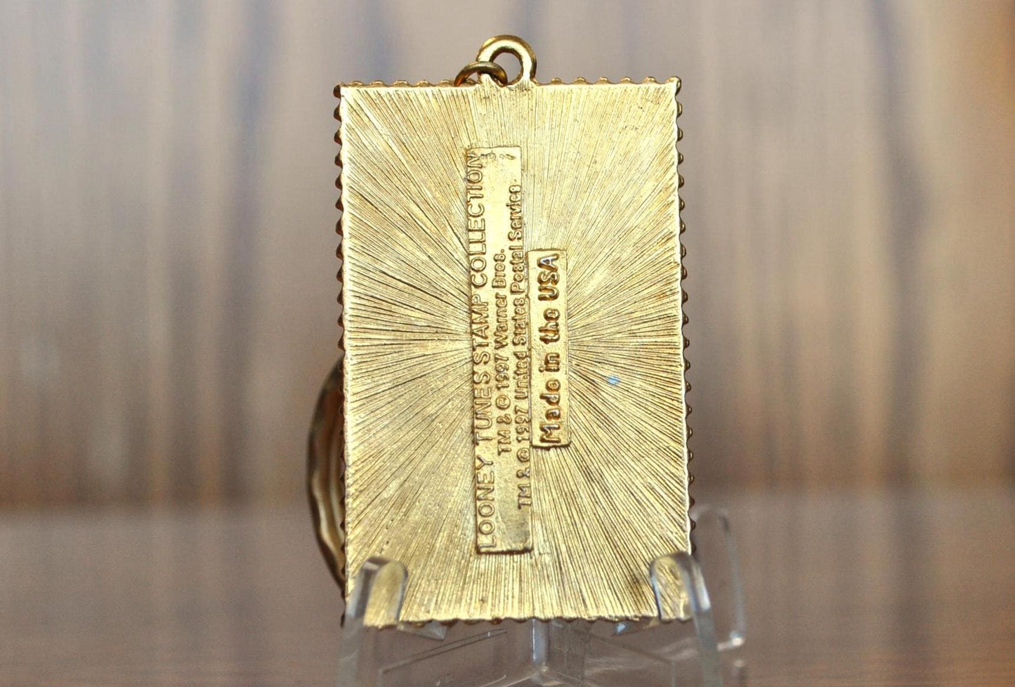 Rare Looney Tunes USA 32 Bugs Bunny 1997 Stamp Keychain Charm - 1997 32 Cent Stamp - Collectible Vintage Looney Tunes Charm!