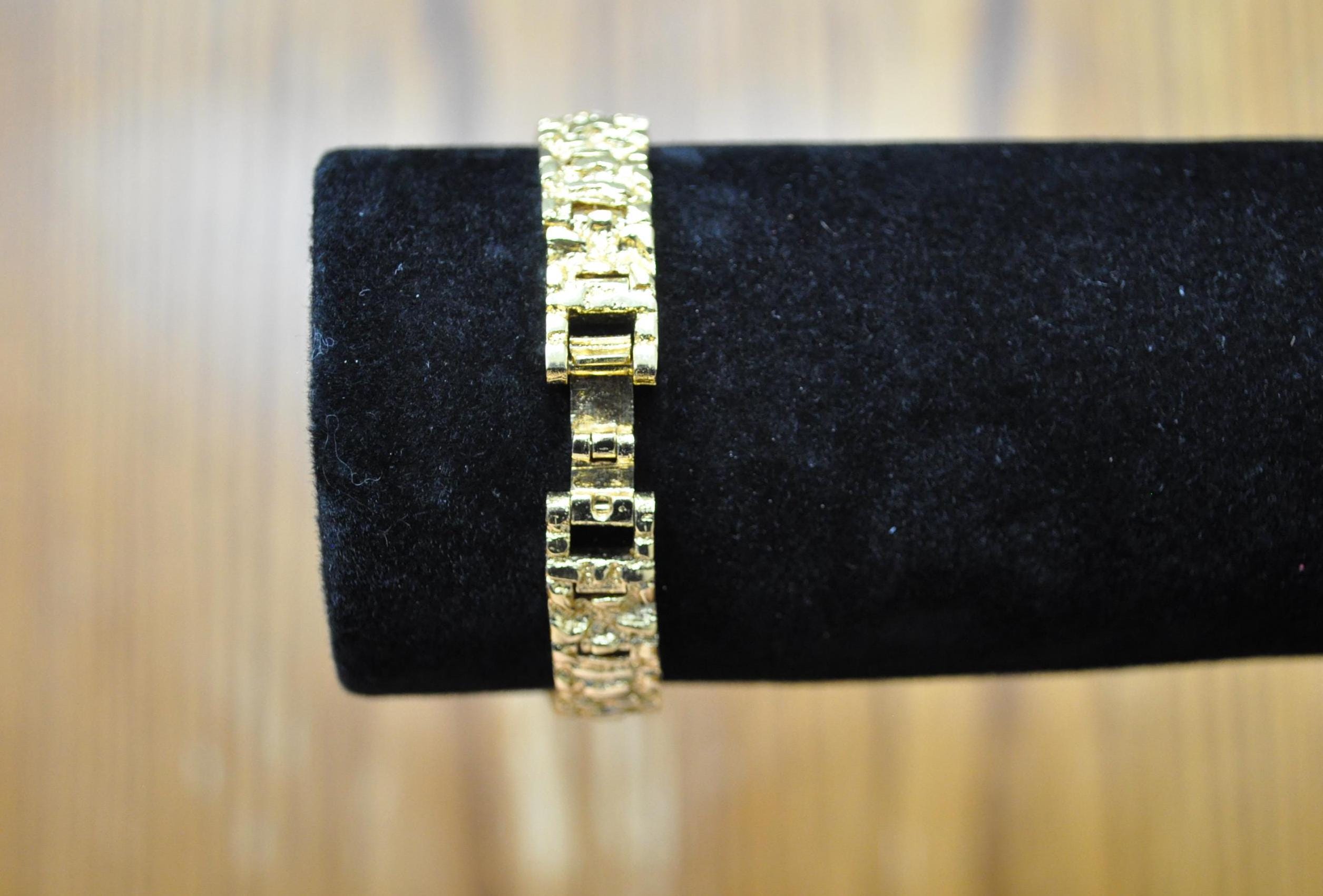 Vintage Gruen Diamond Quartz Gold Nugget Watch - Diamond Quartz
