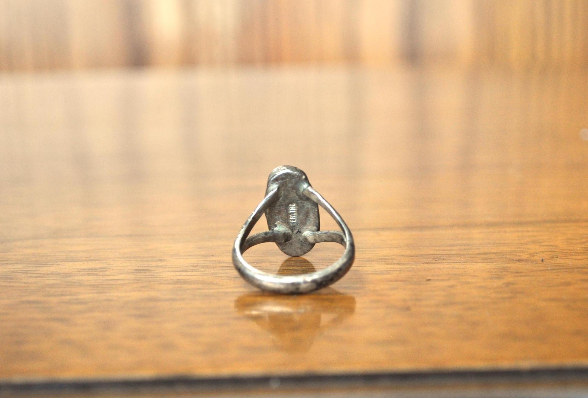 Vintage Sterling Silver Black Onyx Ring - Size 7 - Black Onyx Sterling Silver Ring